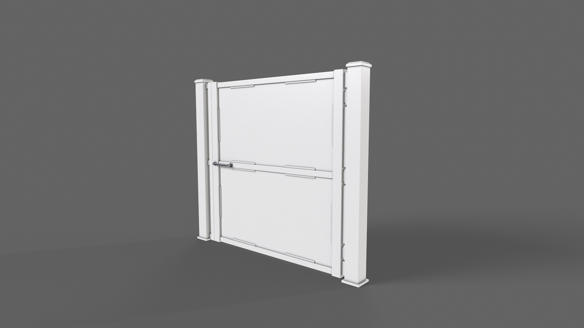 PBR Metal Gate A3 Low-poly 3D model_10