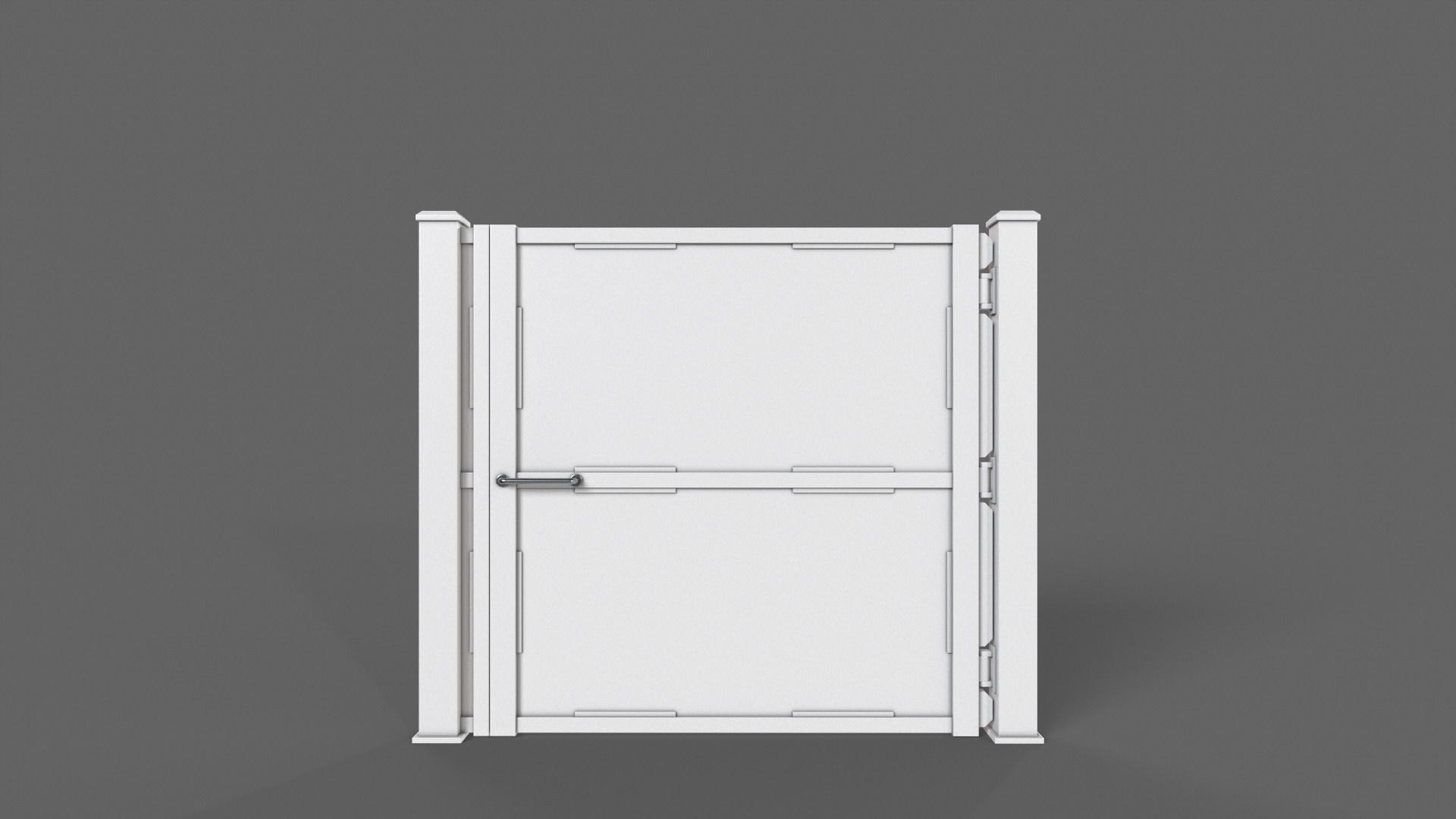 PBR Metal Gate A3 Low-poly 3D model_8