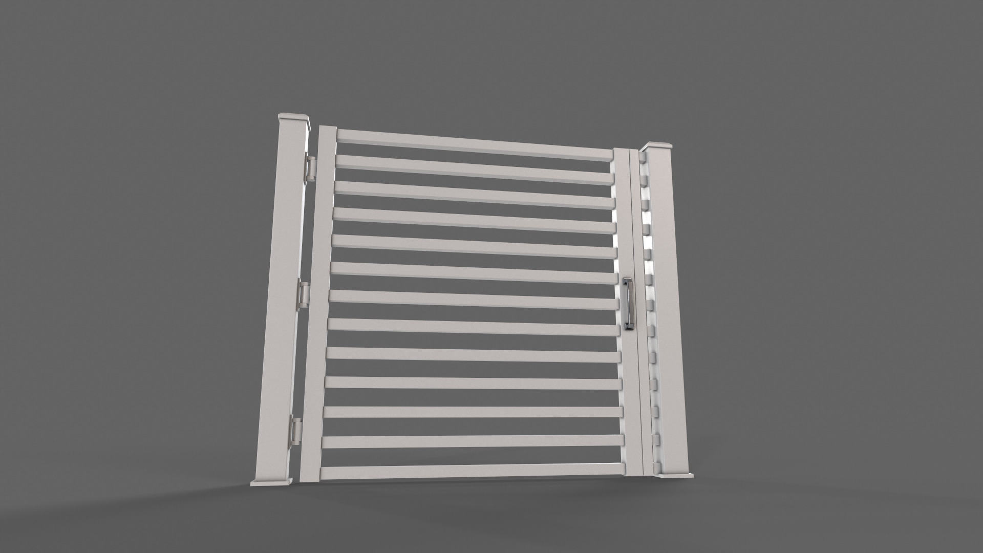 PBR Metal Gate A4 Low-poly 3D model_12
