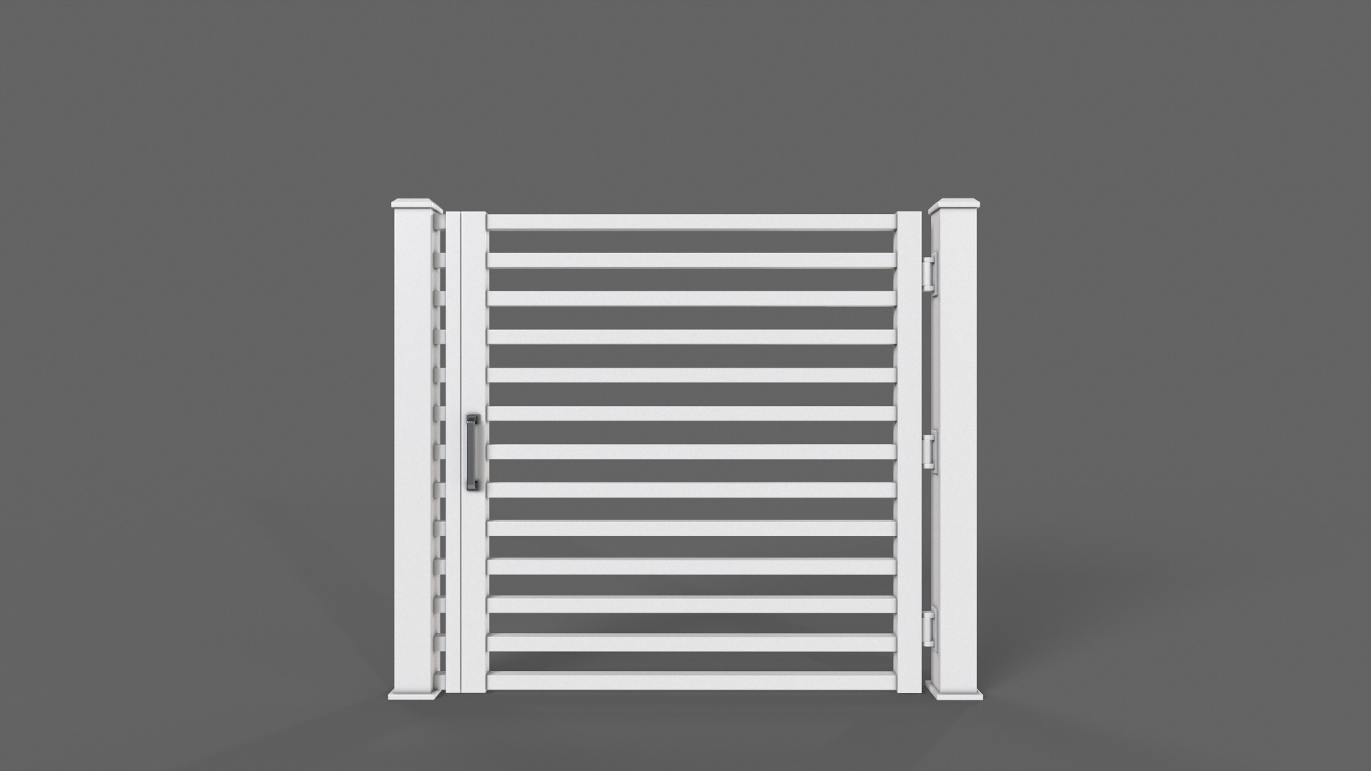 PBR Metal Gate A4 Low-poly 3D model_8