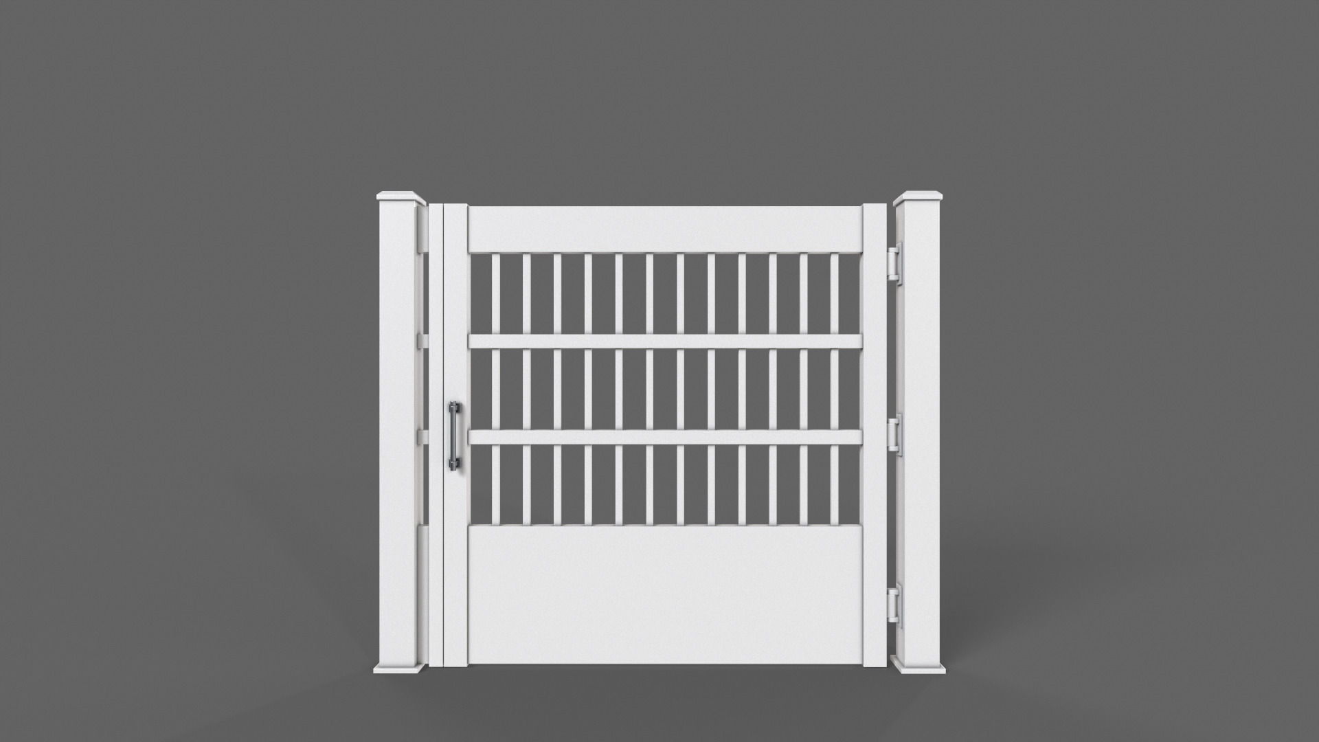 PBR Metal Gate A5 Low-poly 3D model_8