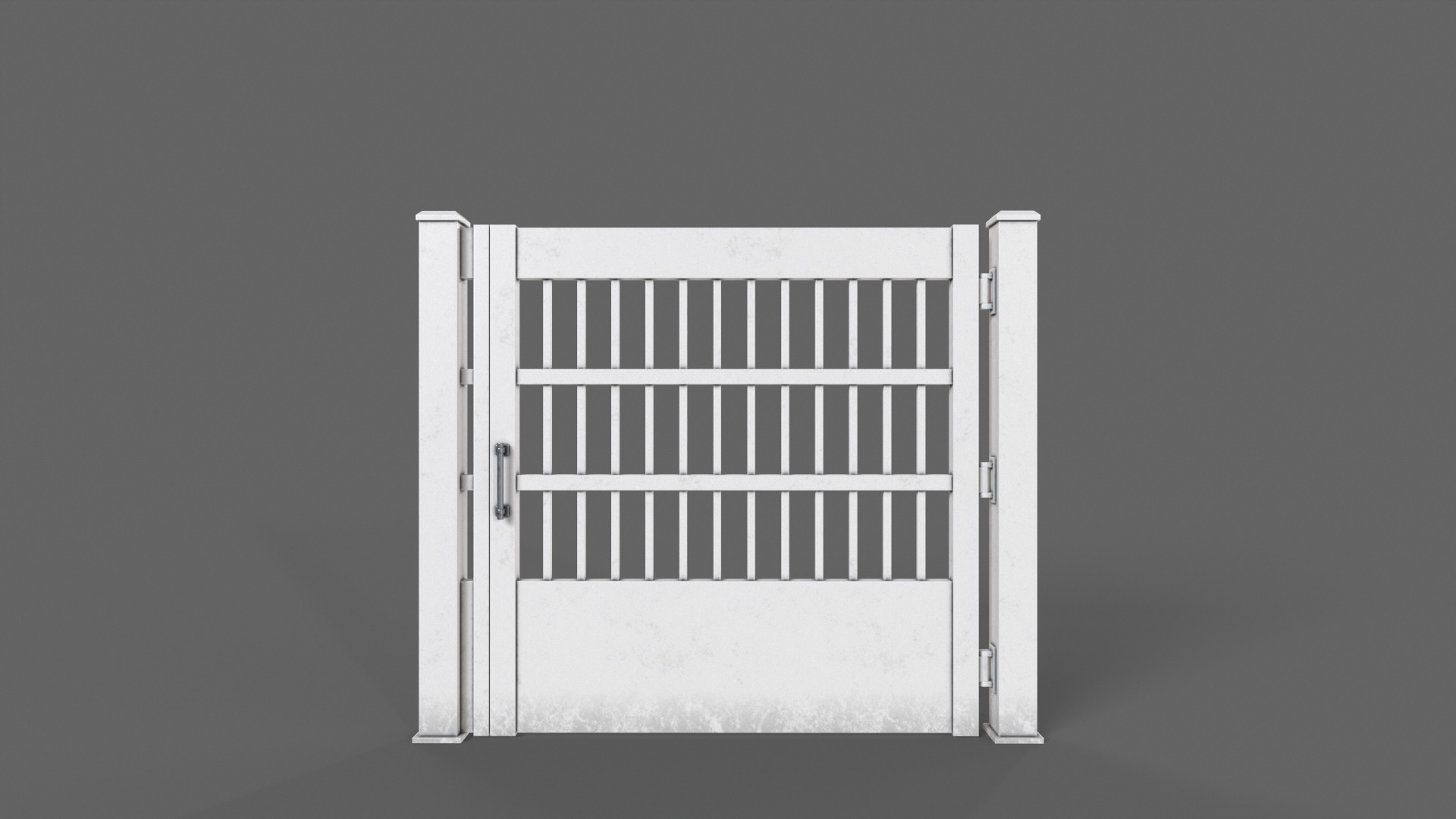 PBR Metal Gate A5 Low-poly 3D model_9