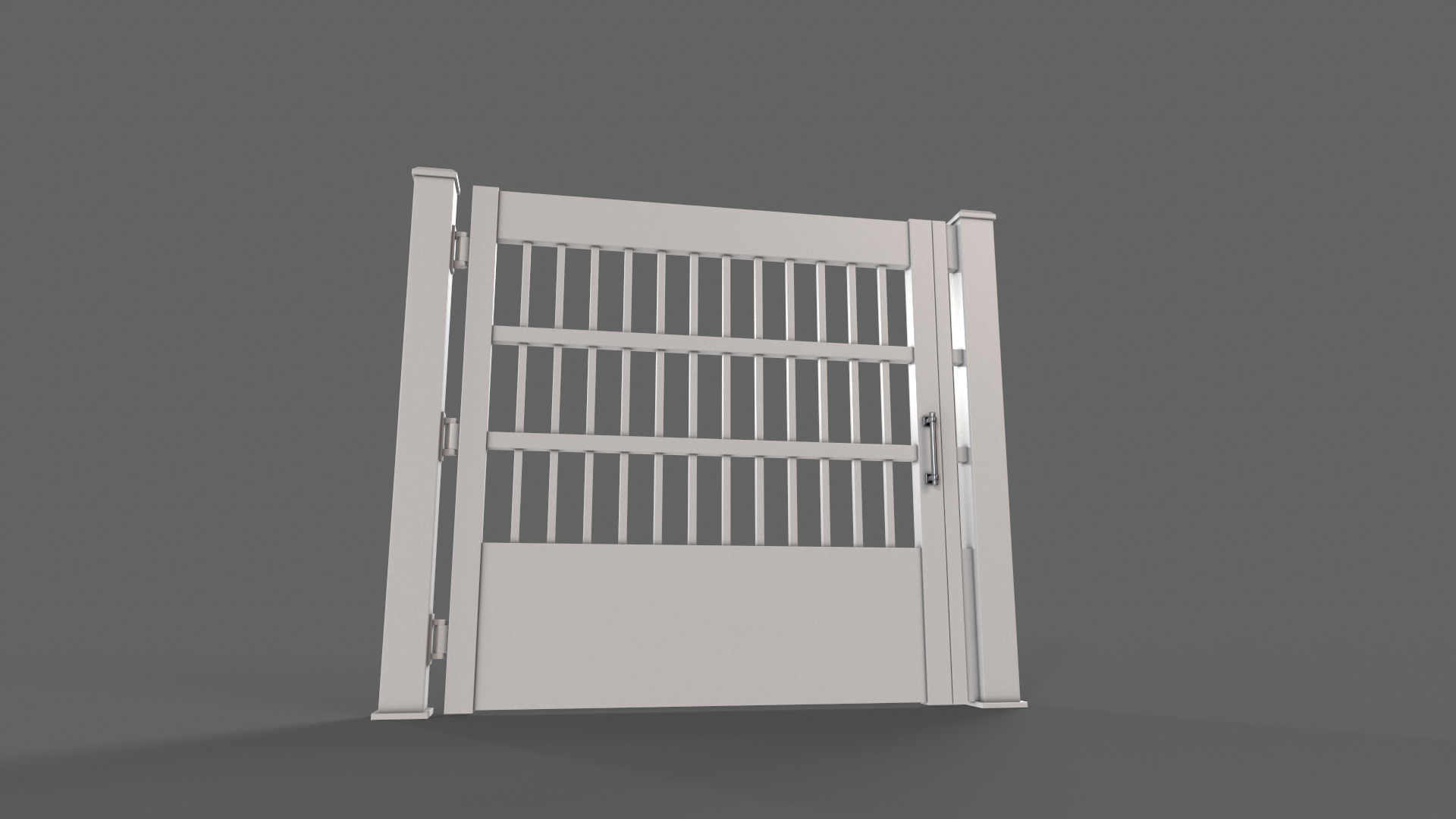 PBR Metal Gate A5 Low-poly 3D model_12