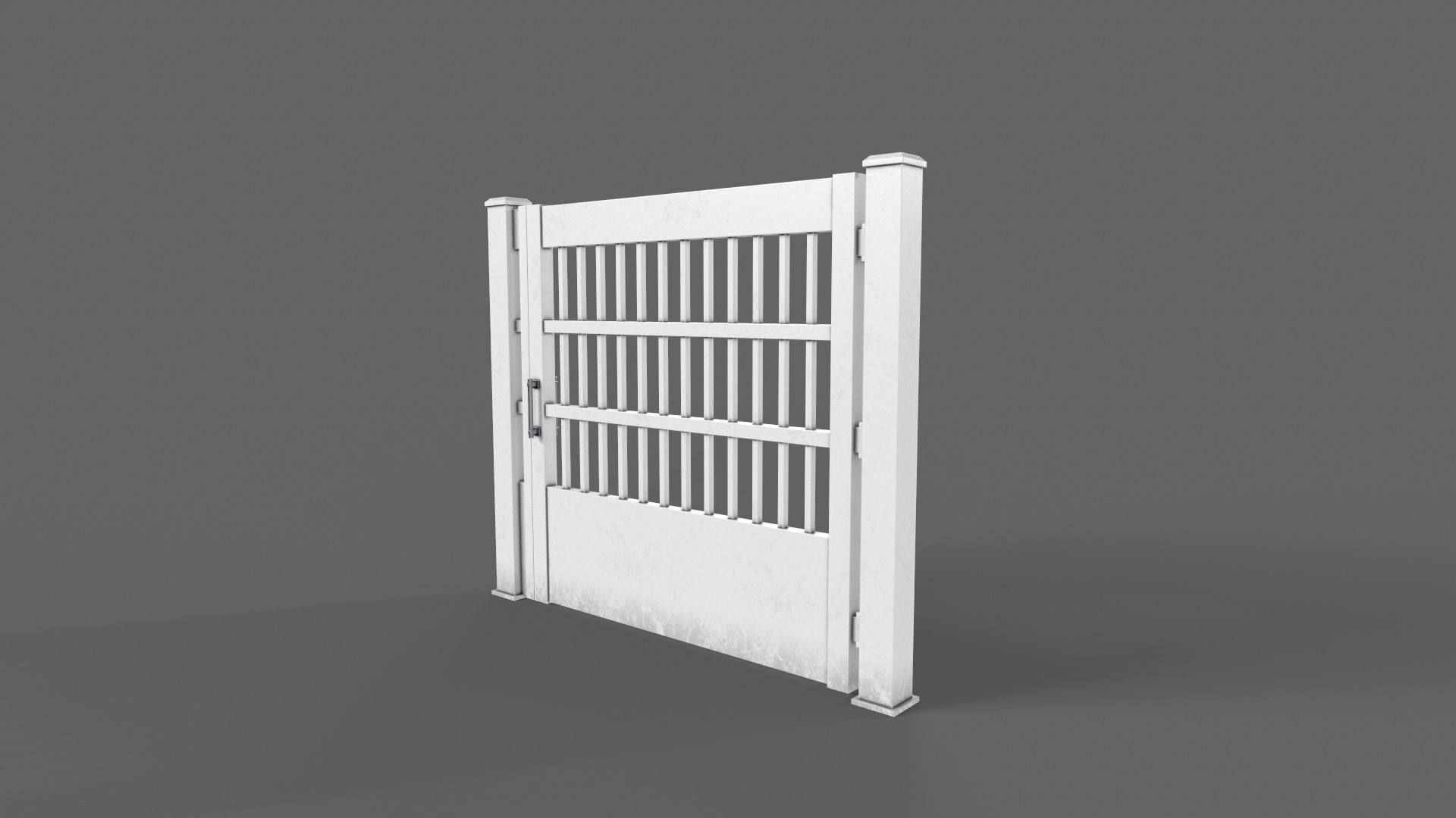 PBR Metal Gate A5 Low-poly 3D model_11