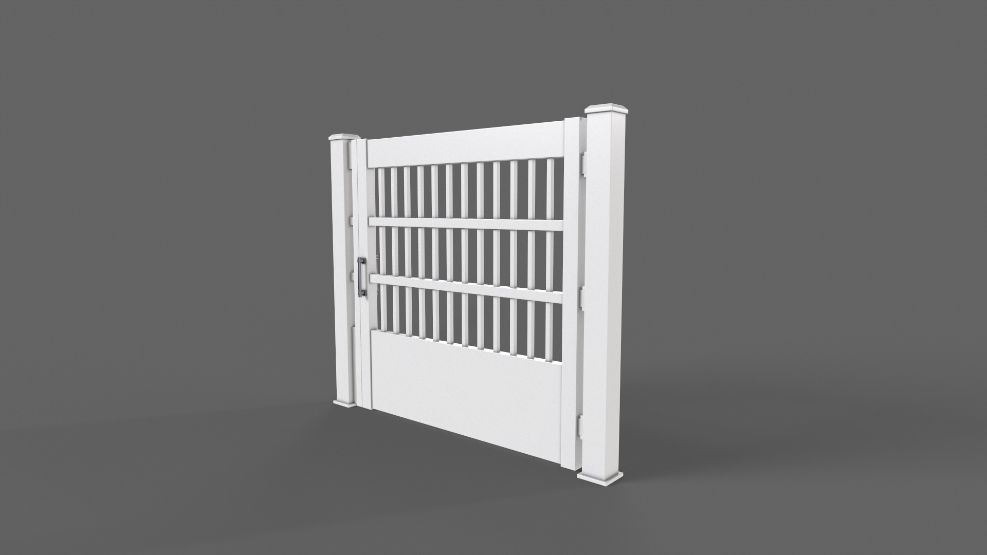 PBR Metal Gate A5 Low-poly 3D model_10