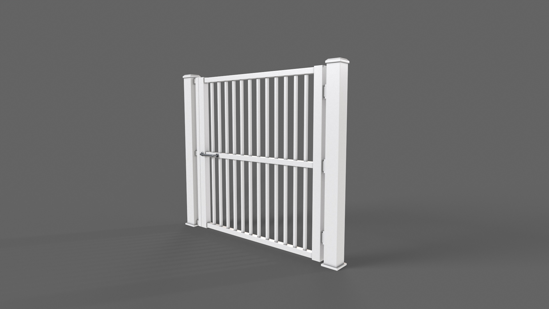 PBR Metal Gate A6 Low-poly 3D model_10