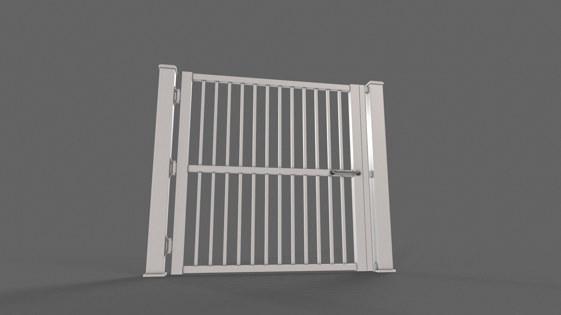 PBR Metal Gate A6 Low-poly 3D model_12