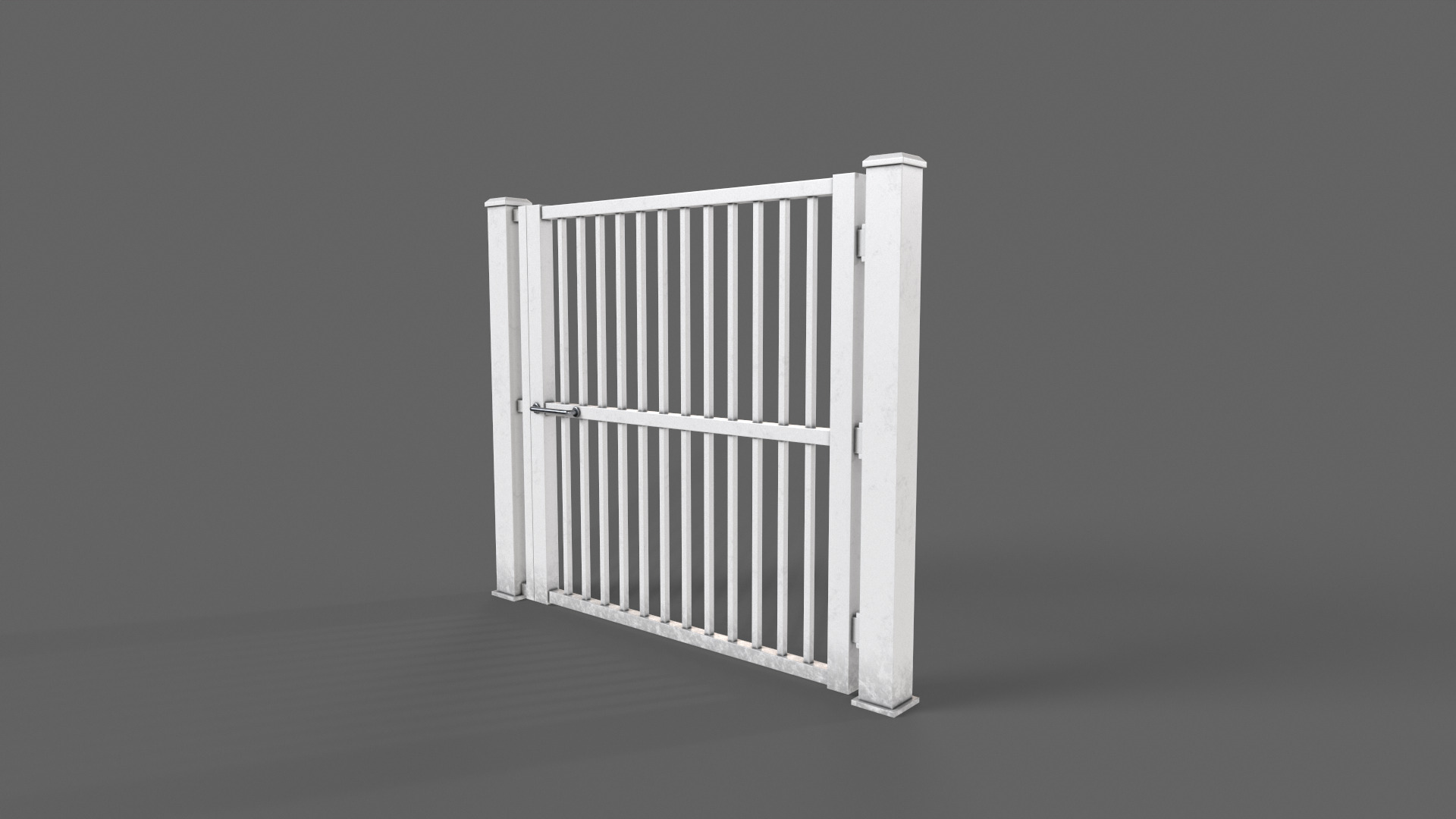 PBR Metal Gate A6 Low-poly 3D model_11