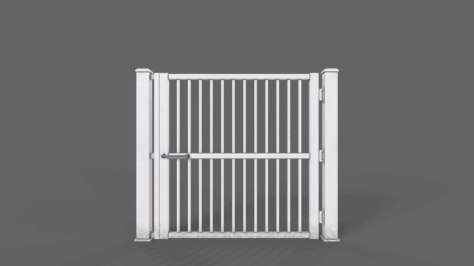 PBR Metal Gate A6 Low-poly 3D model_9