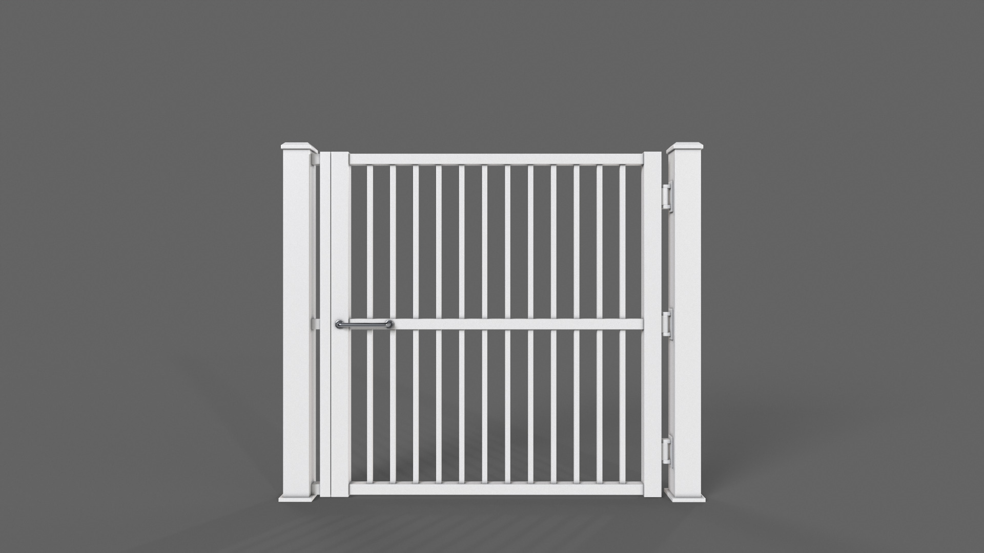 PBR Metal Gate A6 Low-poly 3D model_8