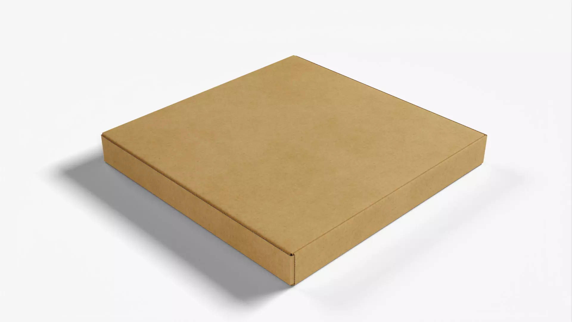 4 inch Kraft Paper Pizza Box 3D model_0