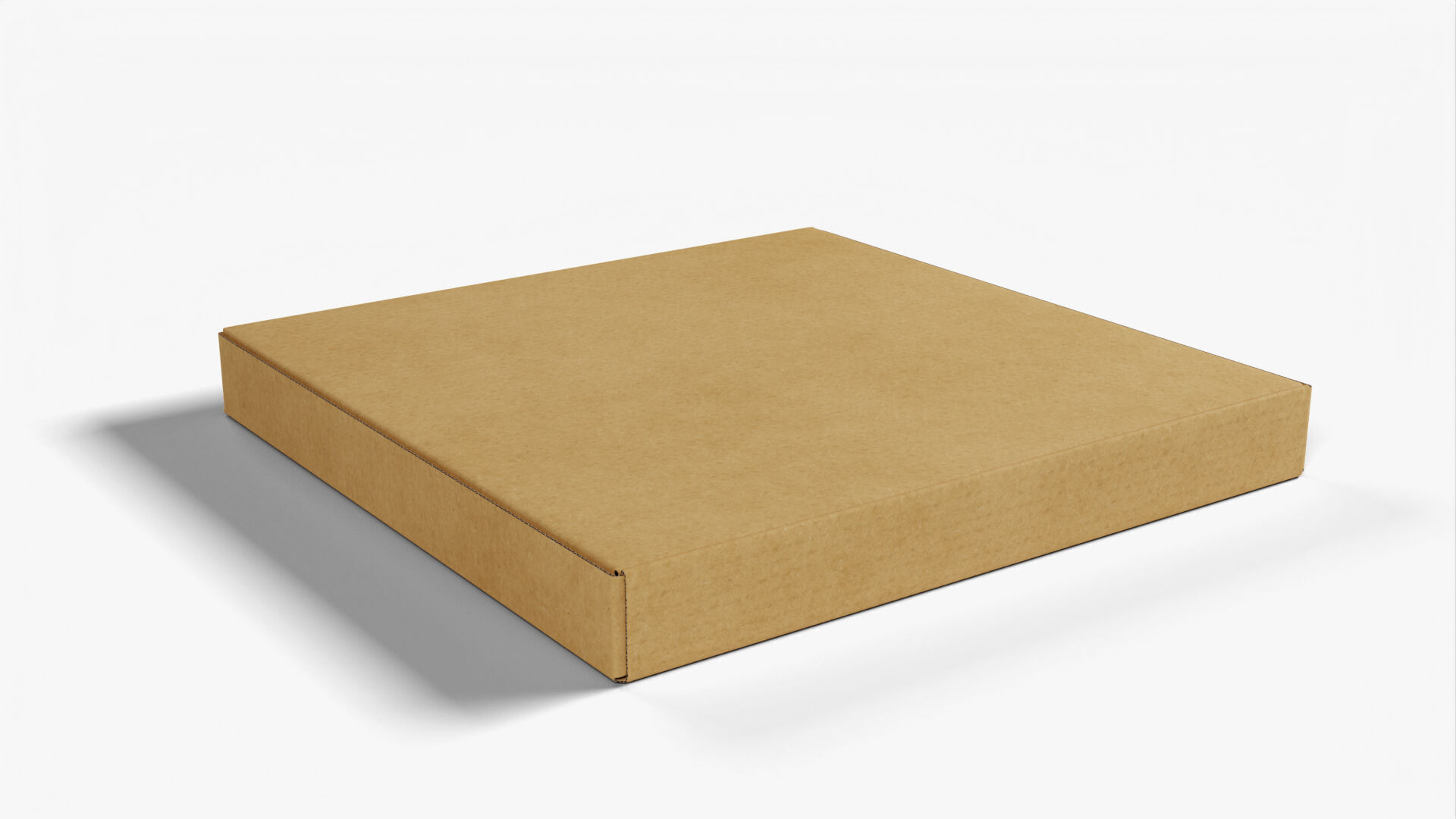 4 inch Kraft Paper Pizza Box 3D model_3