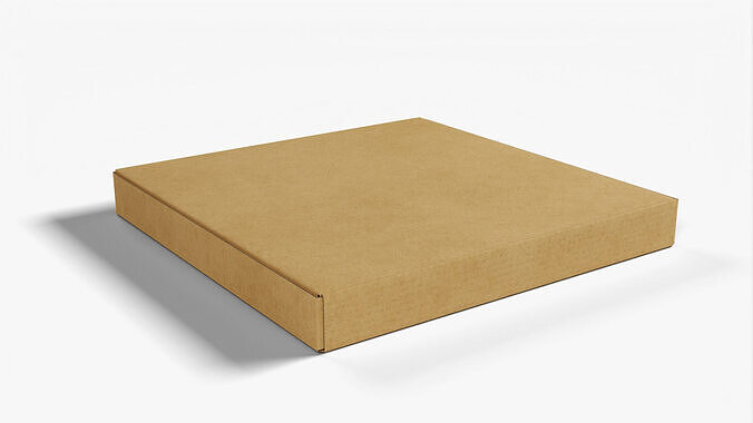 4 inch Kraft Paper Pizza Box 3D model 2
