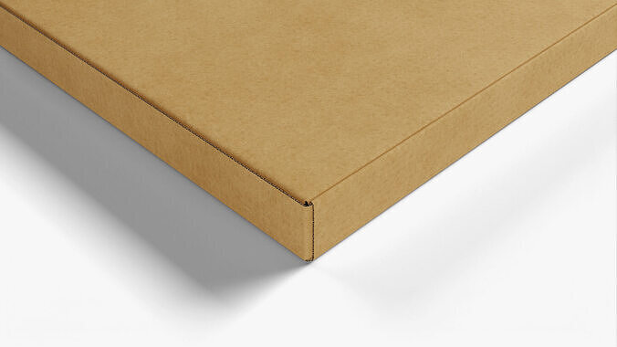 4 inch Kraft Paper Pizza Box 3D model 6