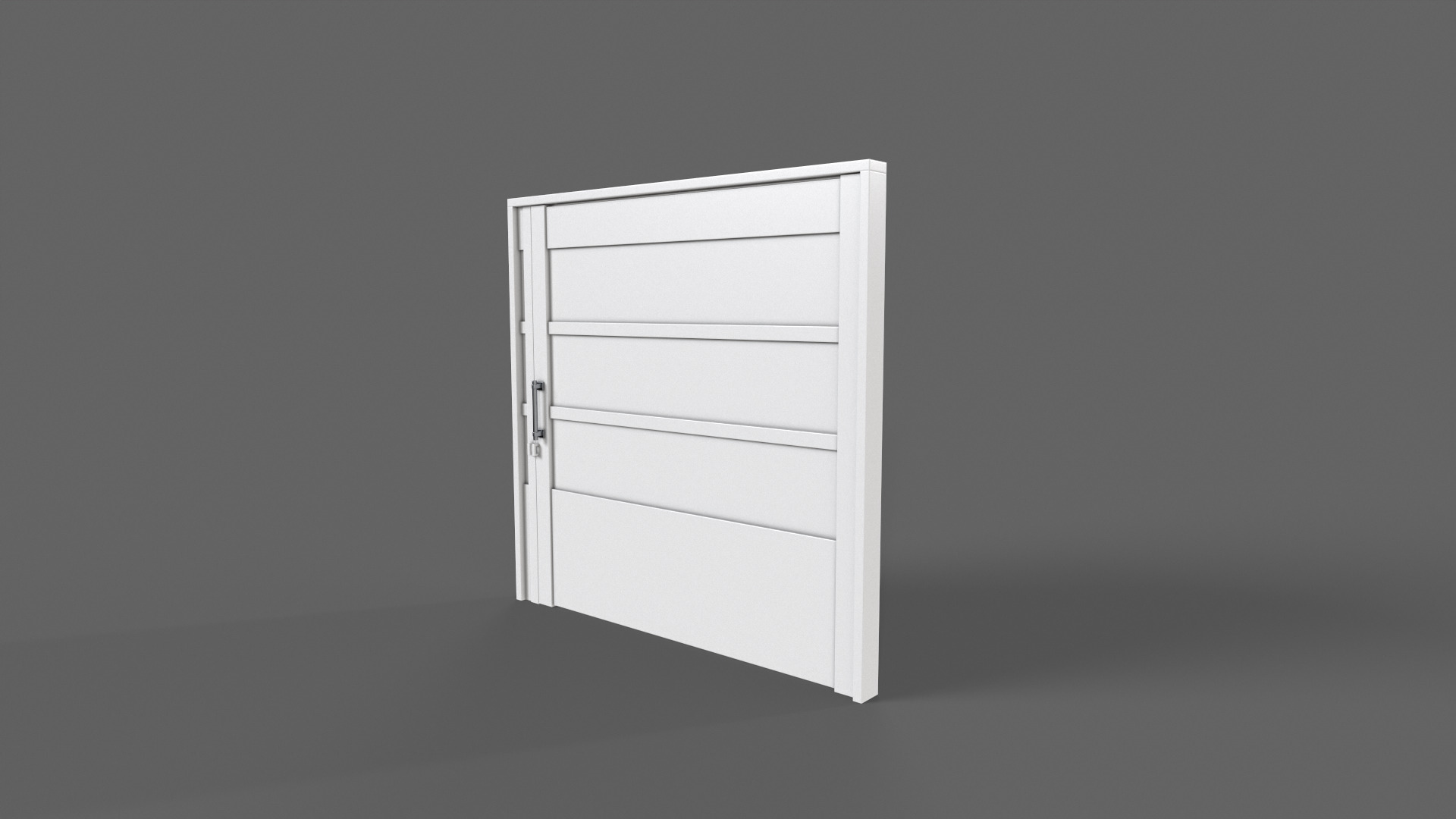 PBR Metal Gate B2 Low-poly 3D model_10