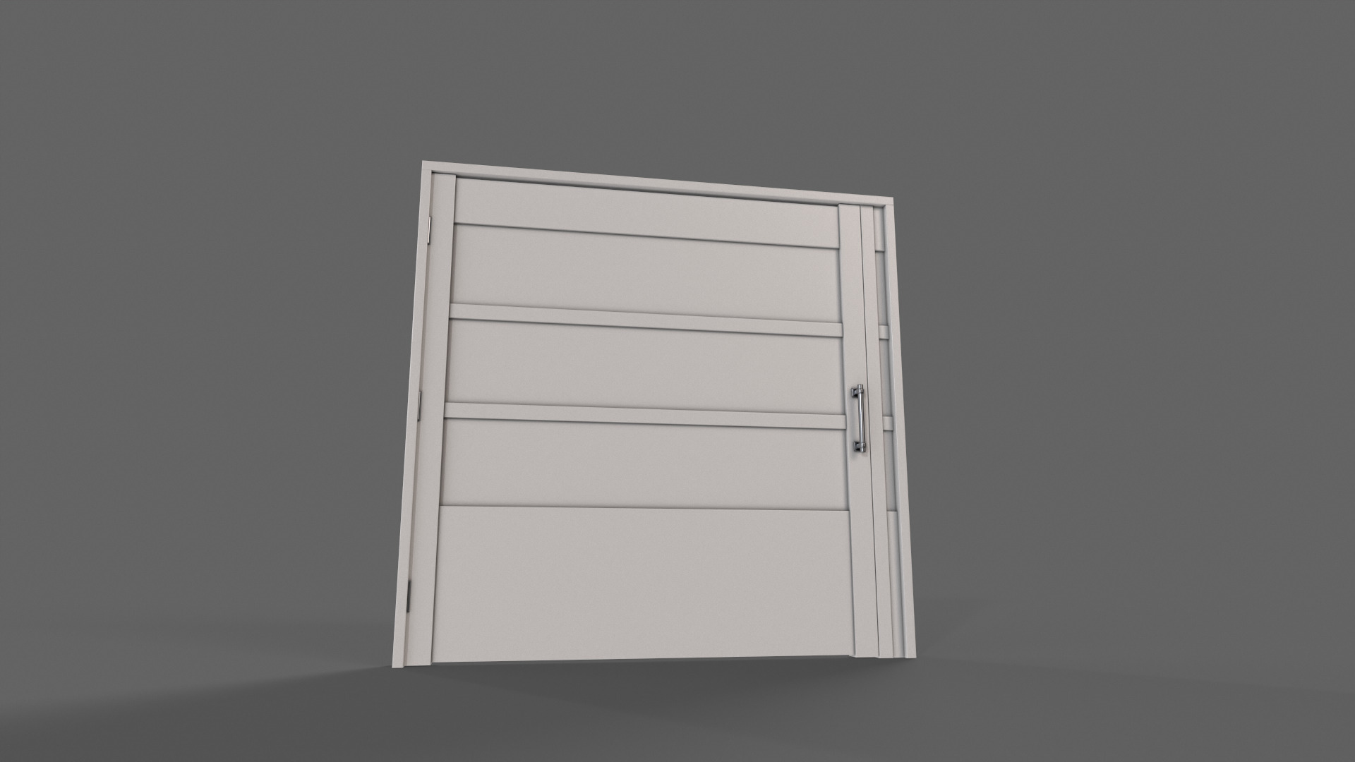 PBR Metal Gate B2 Low-poly 3D model_12