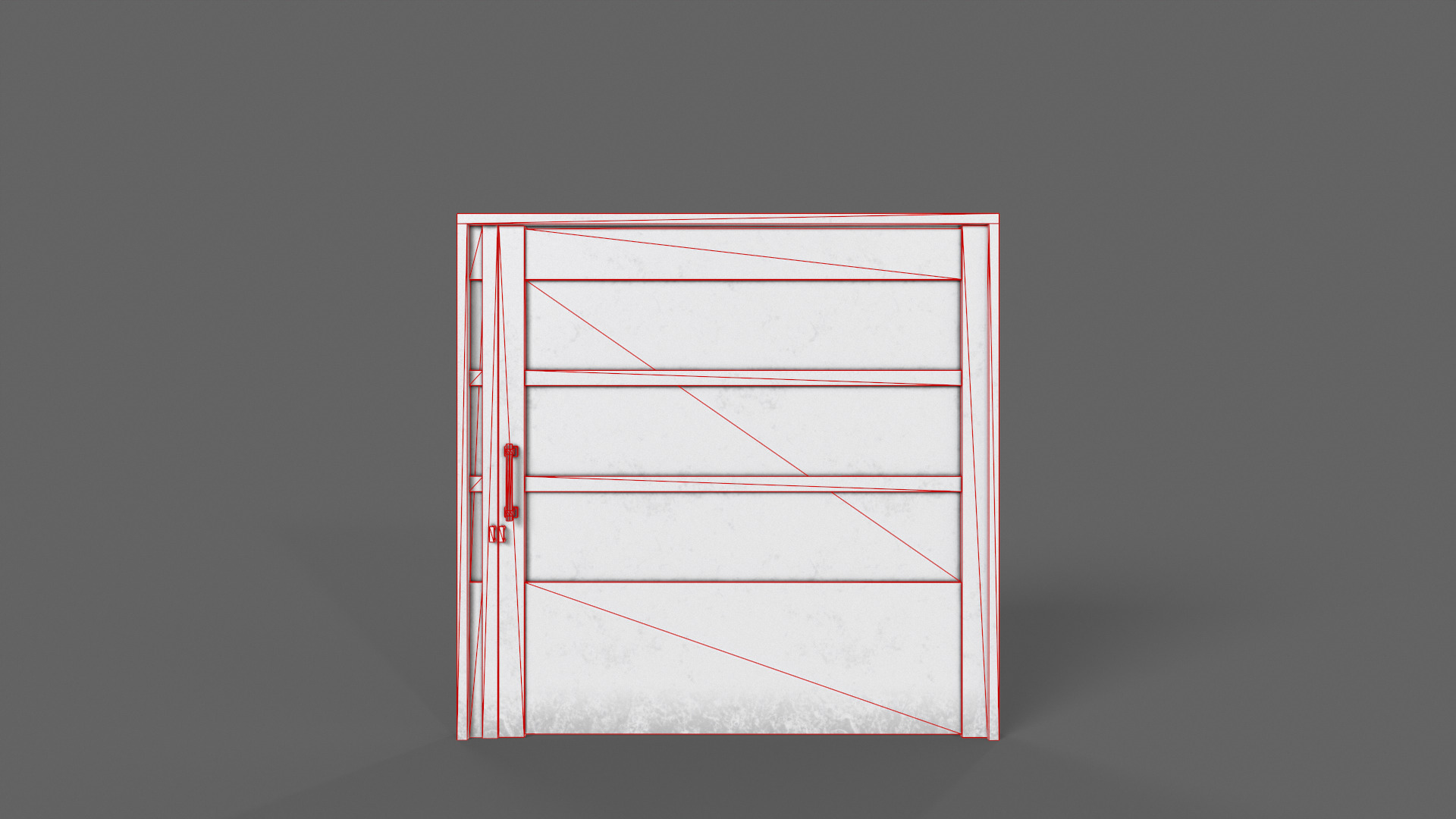 PBR Metal Gate B2 Low-poly 3D model_14