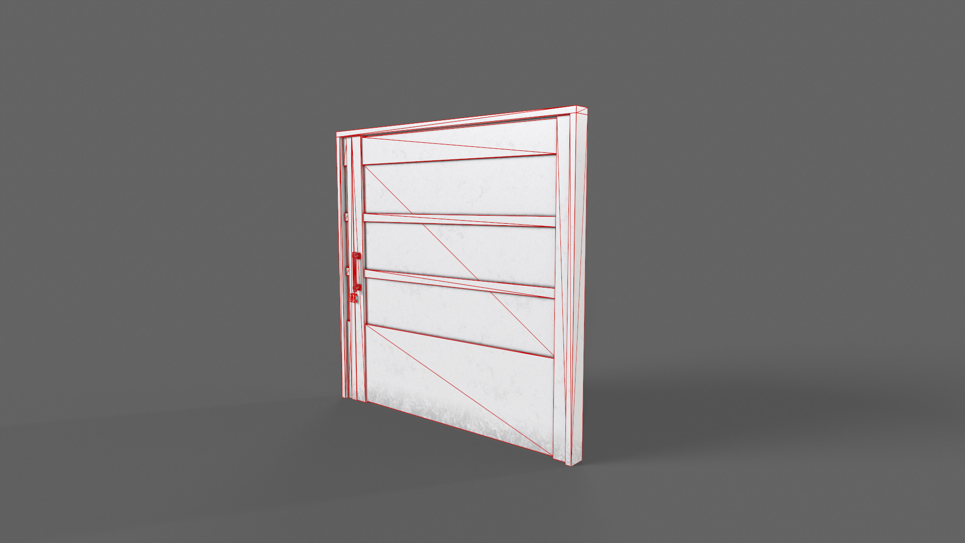 PBR Metal Gate B2 Low-poly 3D model_15