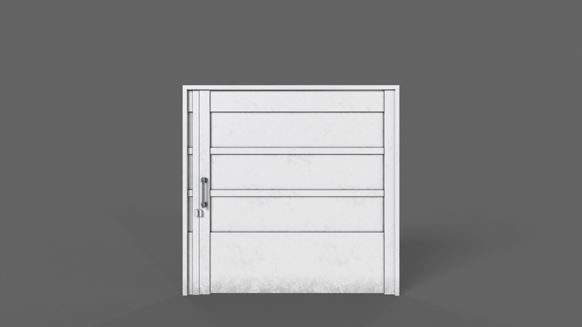 PBR Metal Gate B2 Low-poly 3D model_9