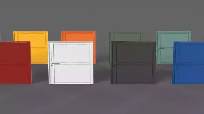 PBR Metal Gate B3 Low-poly 3D model