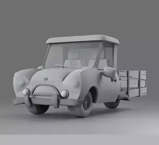 Stylized Car Low-poly 3D model