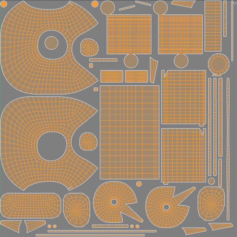  low polygon robot with bone binding Low-poly 3D model_6