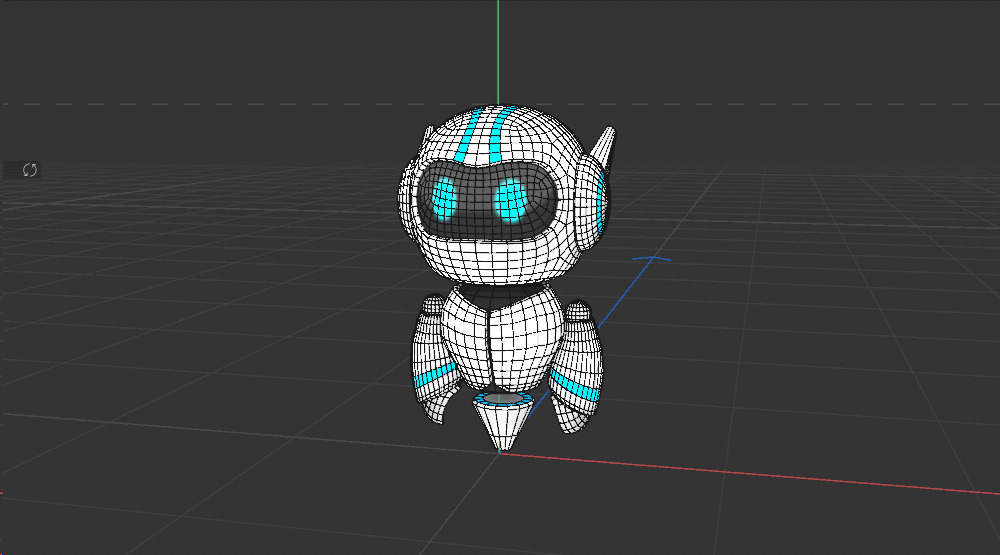  low polygon robot with bone binding Low-poly 3D model_7