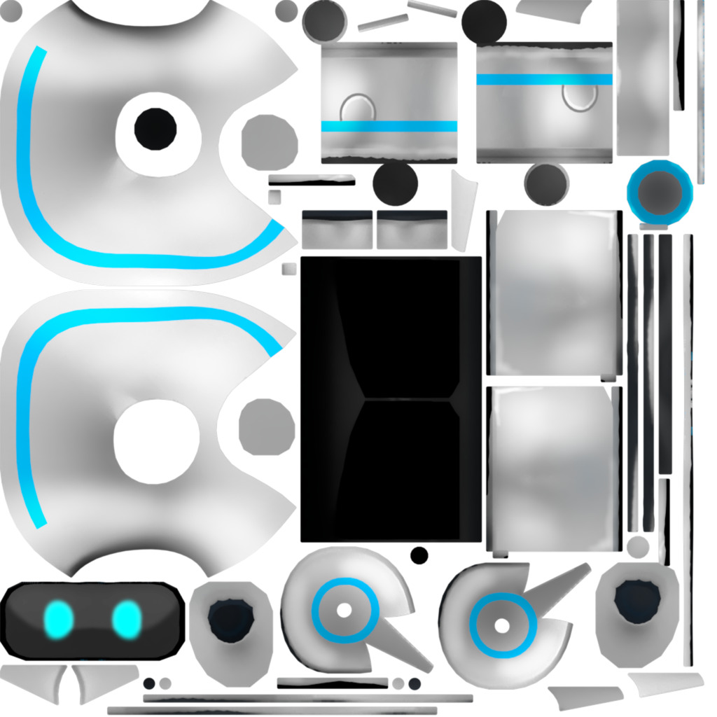  low polygon robot with bone binding Low-poly 3D model_8