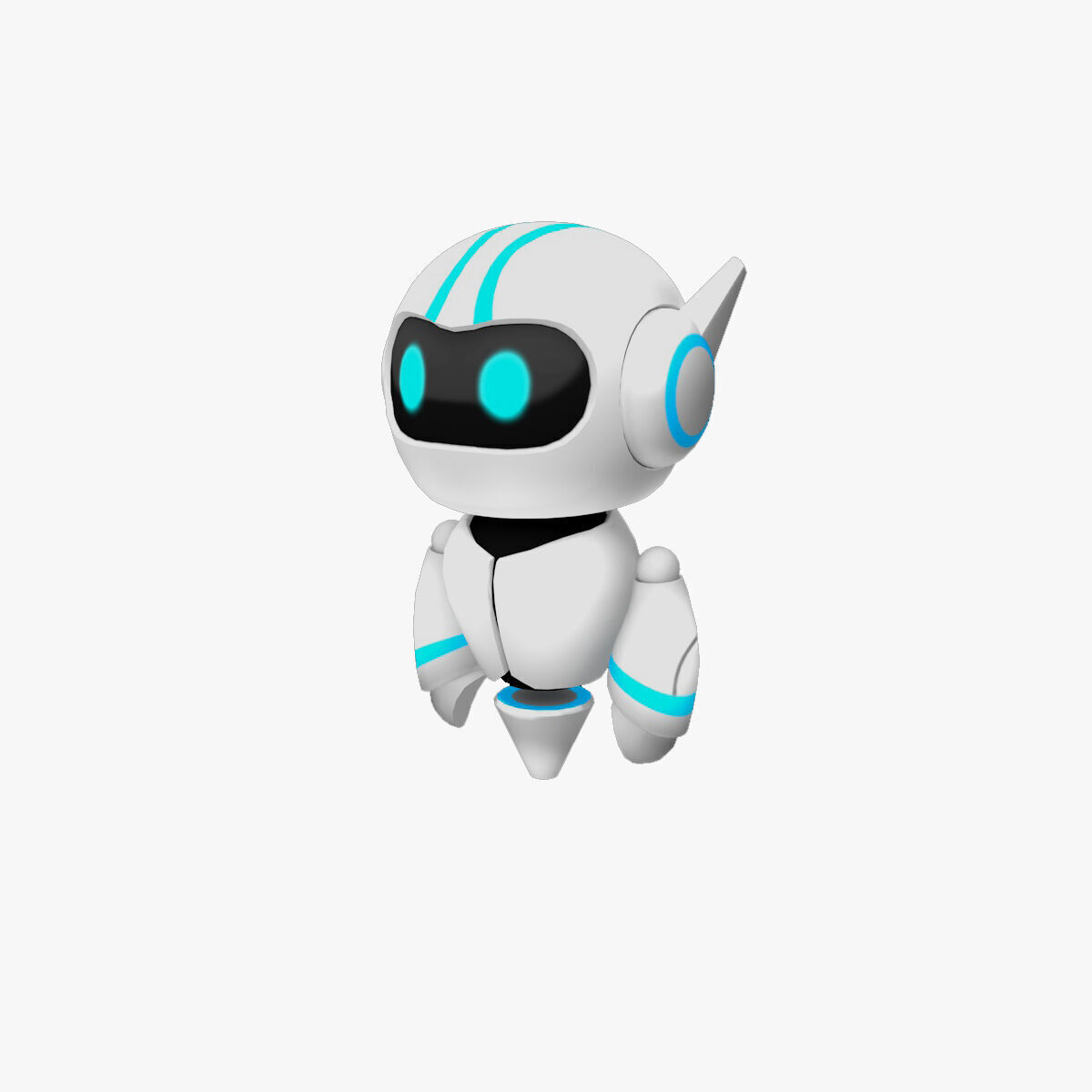  low polygon robot with bone binding Low-poly 3D model_5