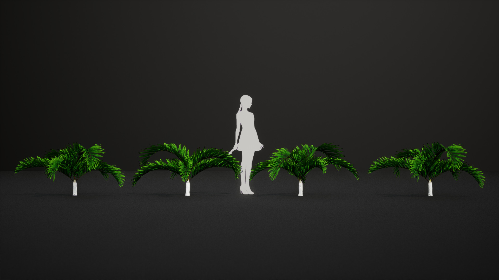 Critically Endangered Plant - 4 Dypsis ambositrae Tree Model Low-poly 3D model_4