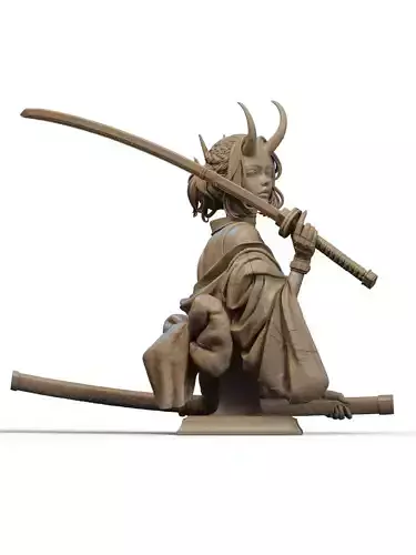 Oni Bust 3D Print
