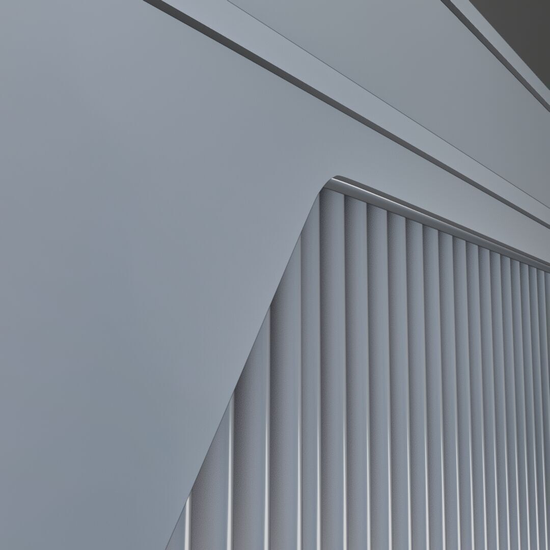 Reception desk 9 Low-poly 3D model_7