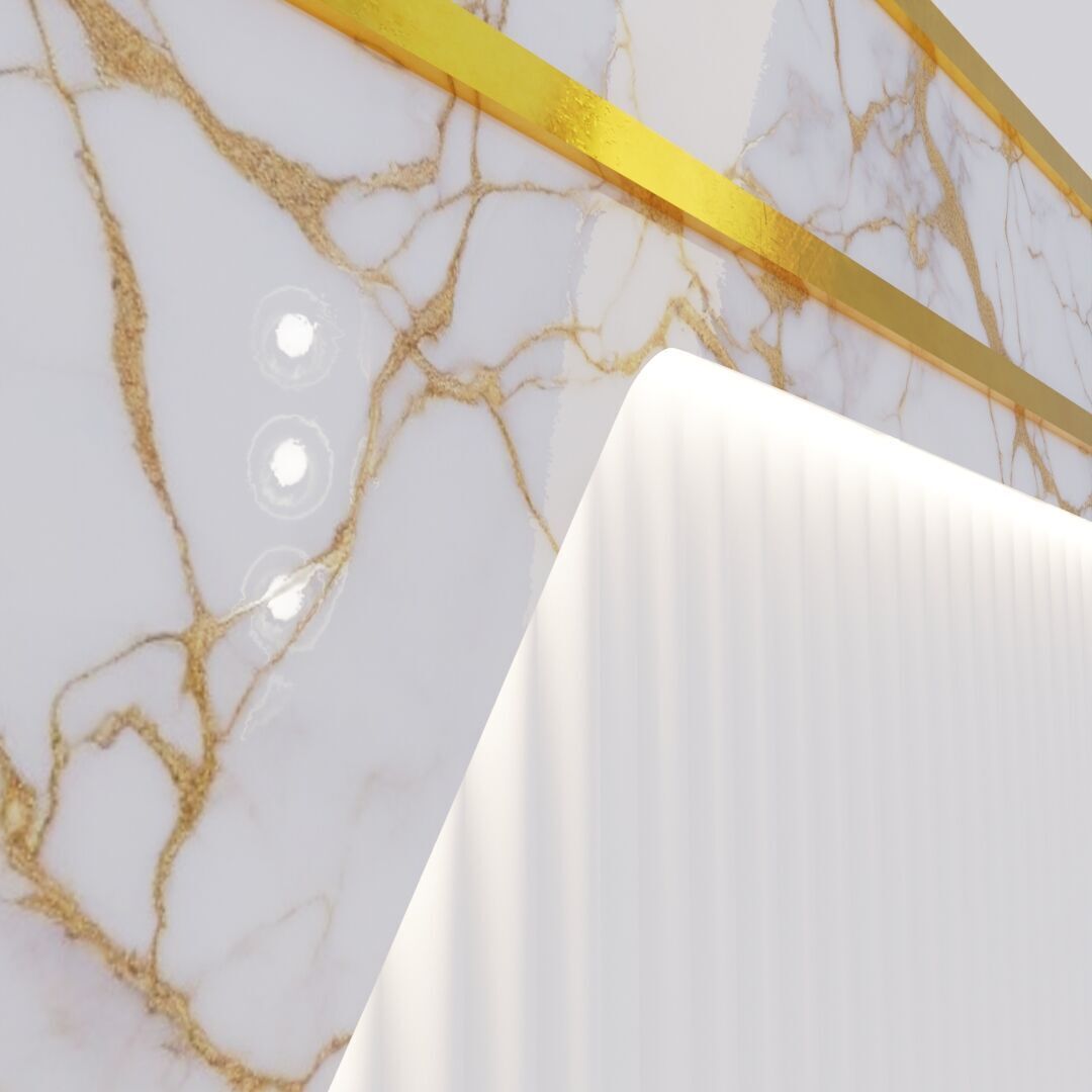 Reception desk 9 Low-poly 3D model_6