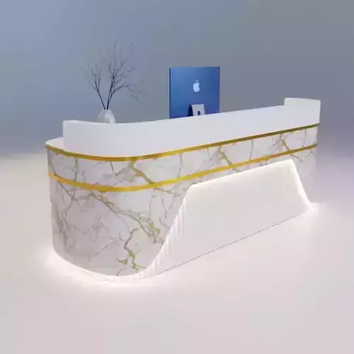 Reception desk 9 Low-poly 3D model Reception desk 9 Low-poly 3D model