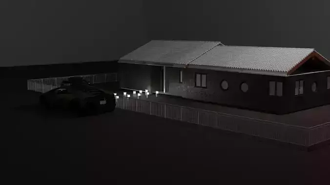 3d Model of a Suburban Home