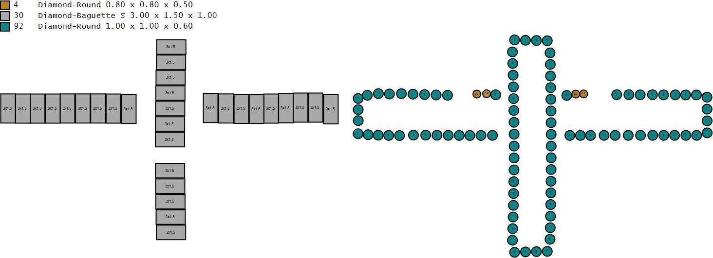 Custom Jesus Cross Ring With Baguette Diamonds - Religion Ring 3D print model_16