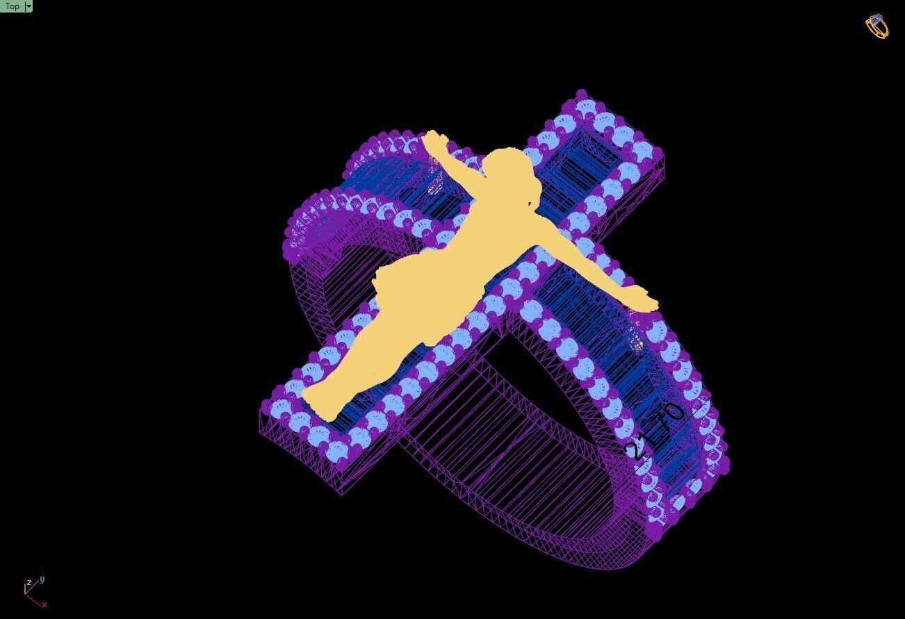 Custom Jesus Cross Ring With Baguette Diamonds - Religion Ring 3D print model_14