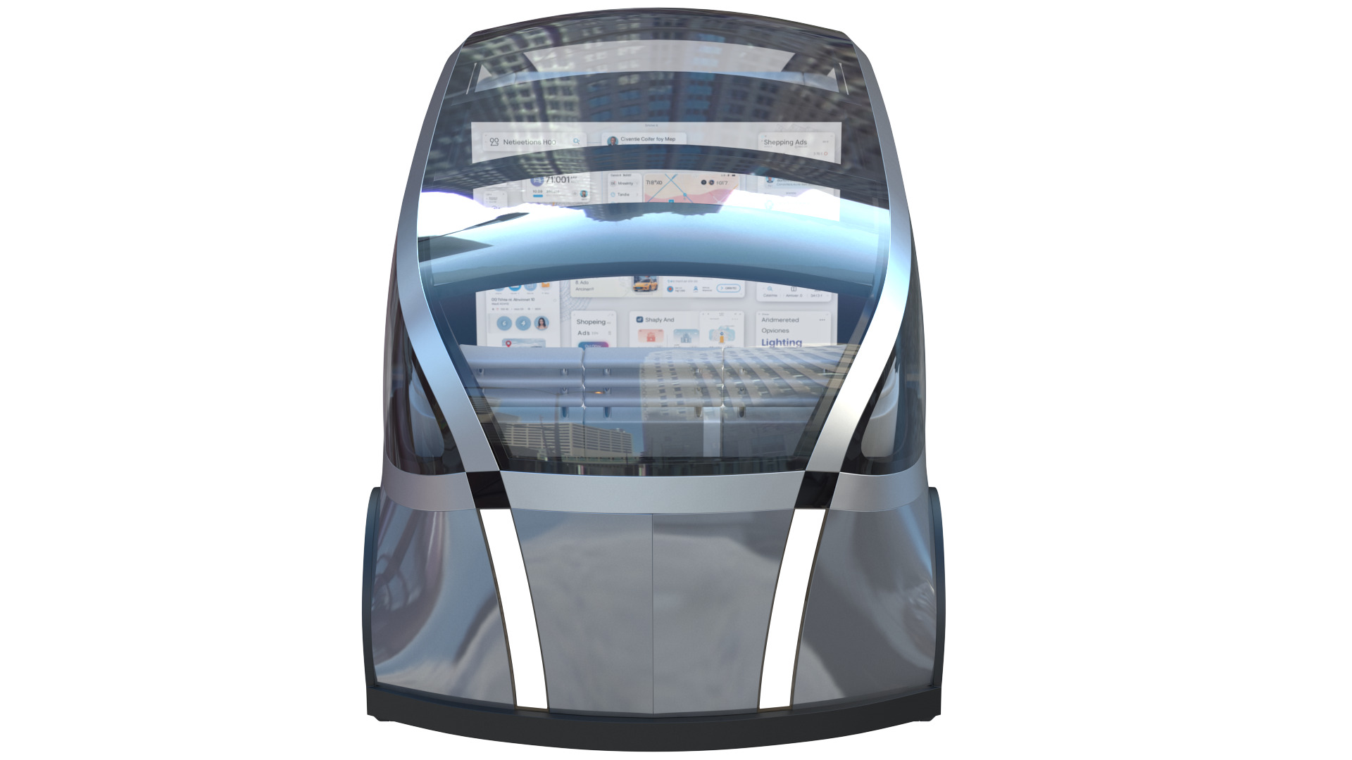Self-Driving Taxi Shuttle 3 3D model_7