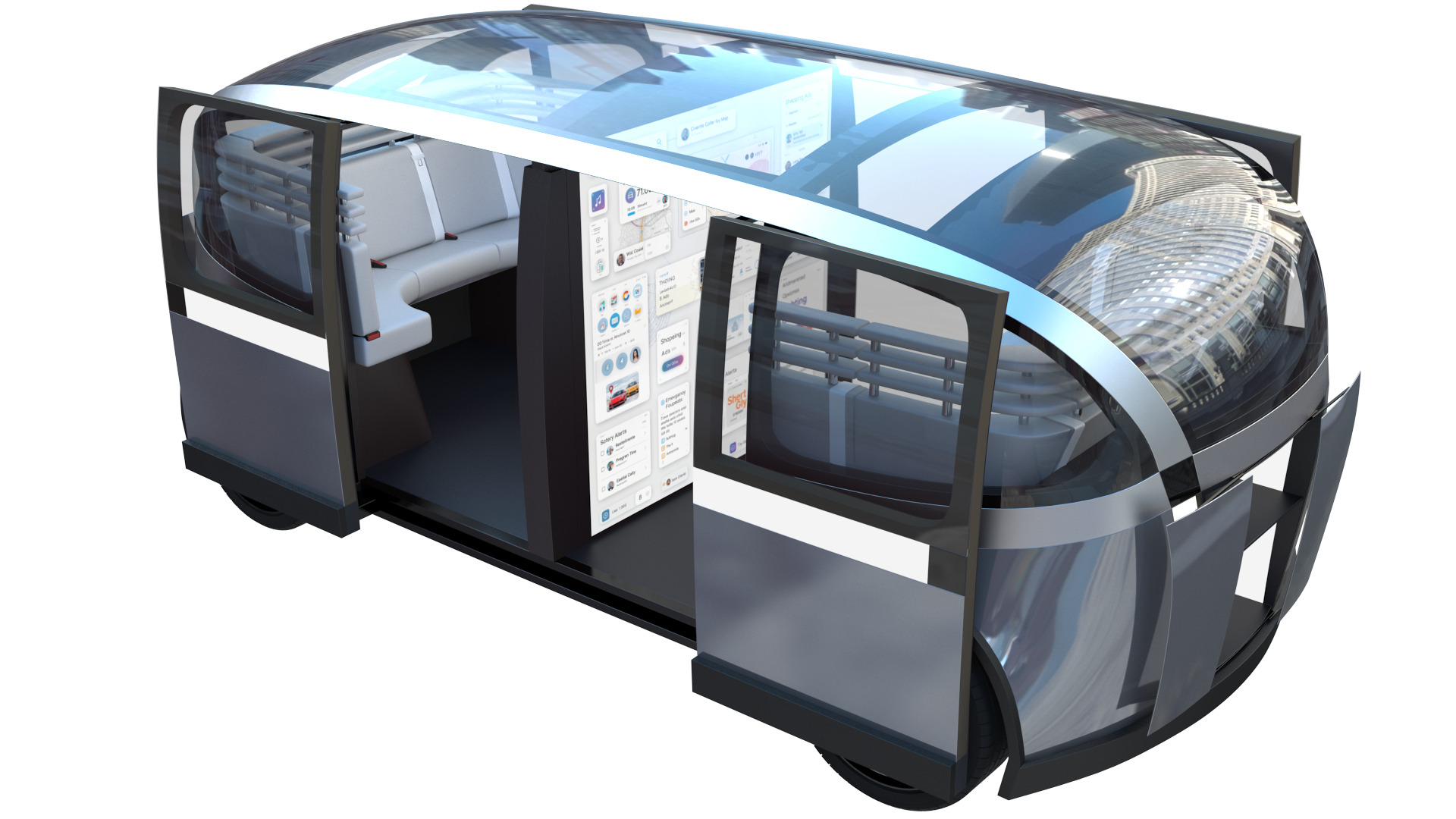 Self-Driving Taxi Shuttle 3 3D model_4
