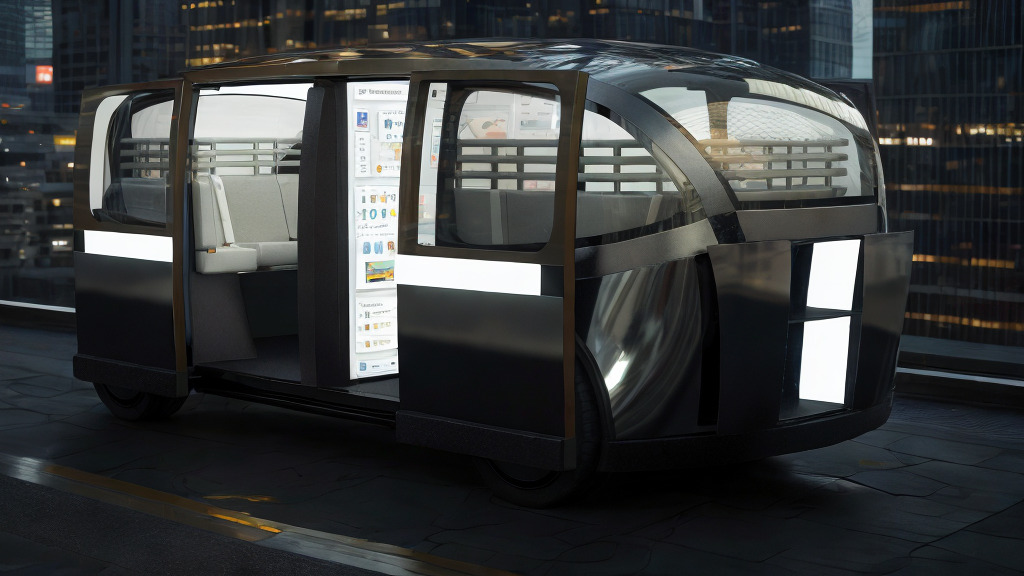 Self-Driving Taxi Shuttle 3 3D model_2