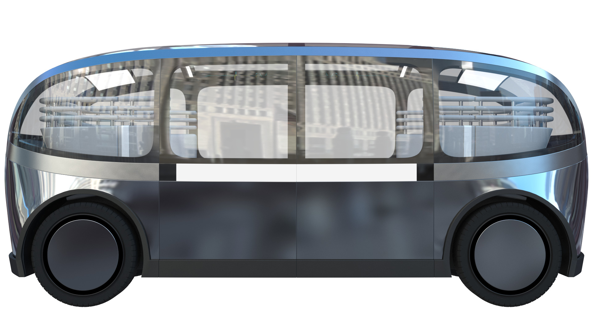 Self-Driving Taxi Shuttle 3 3D model_8