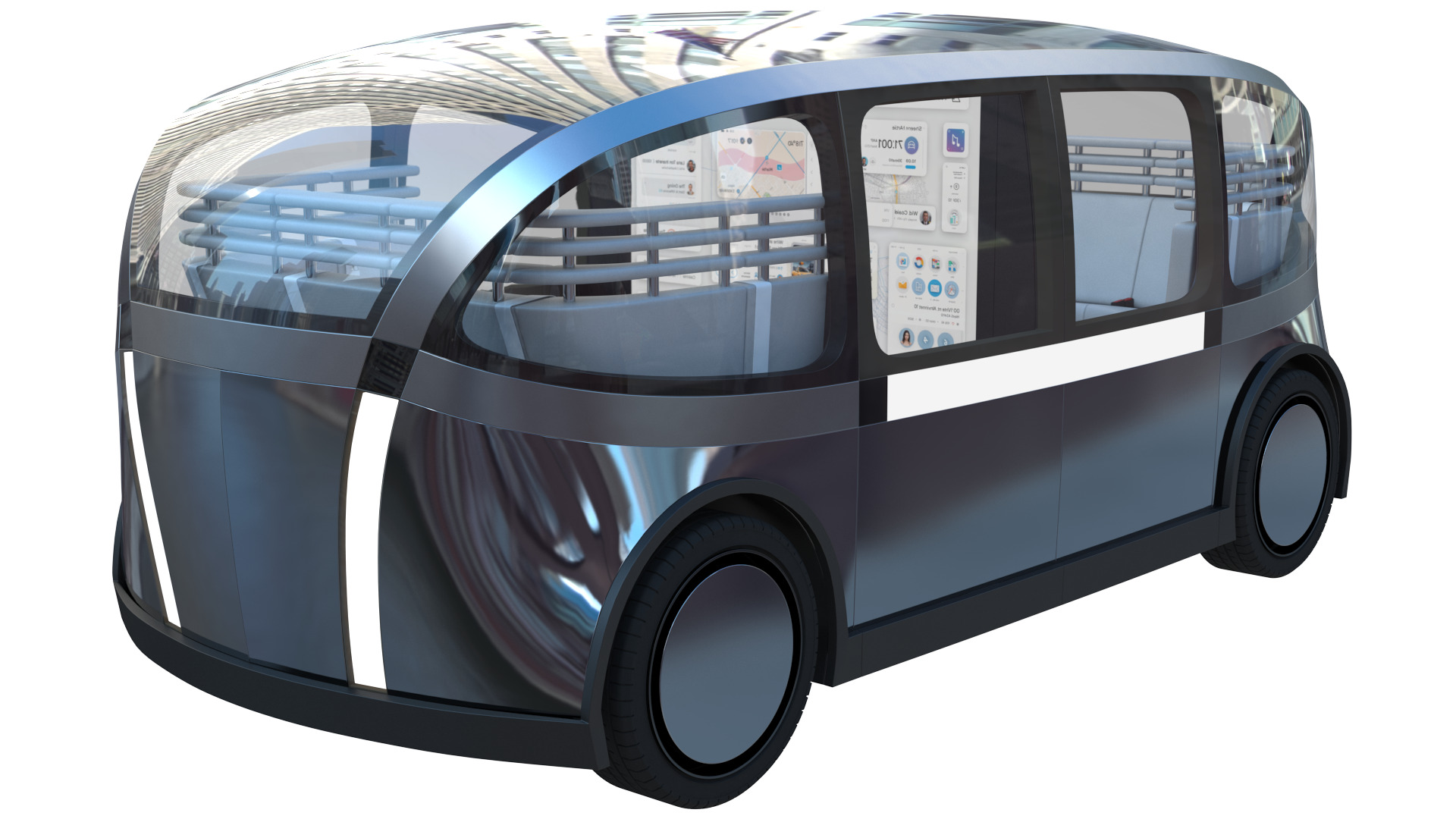 Self-Driving Taxi Shuttle 3 3D model_10