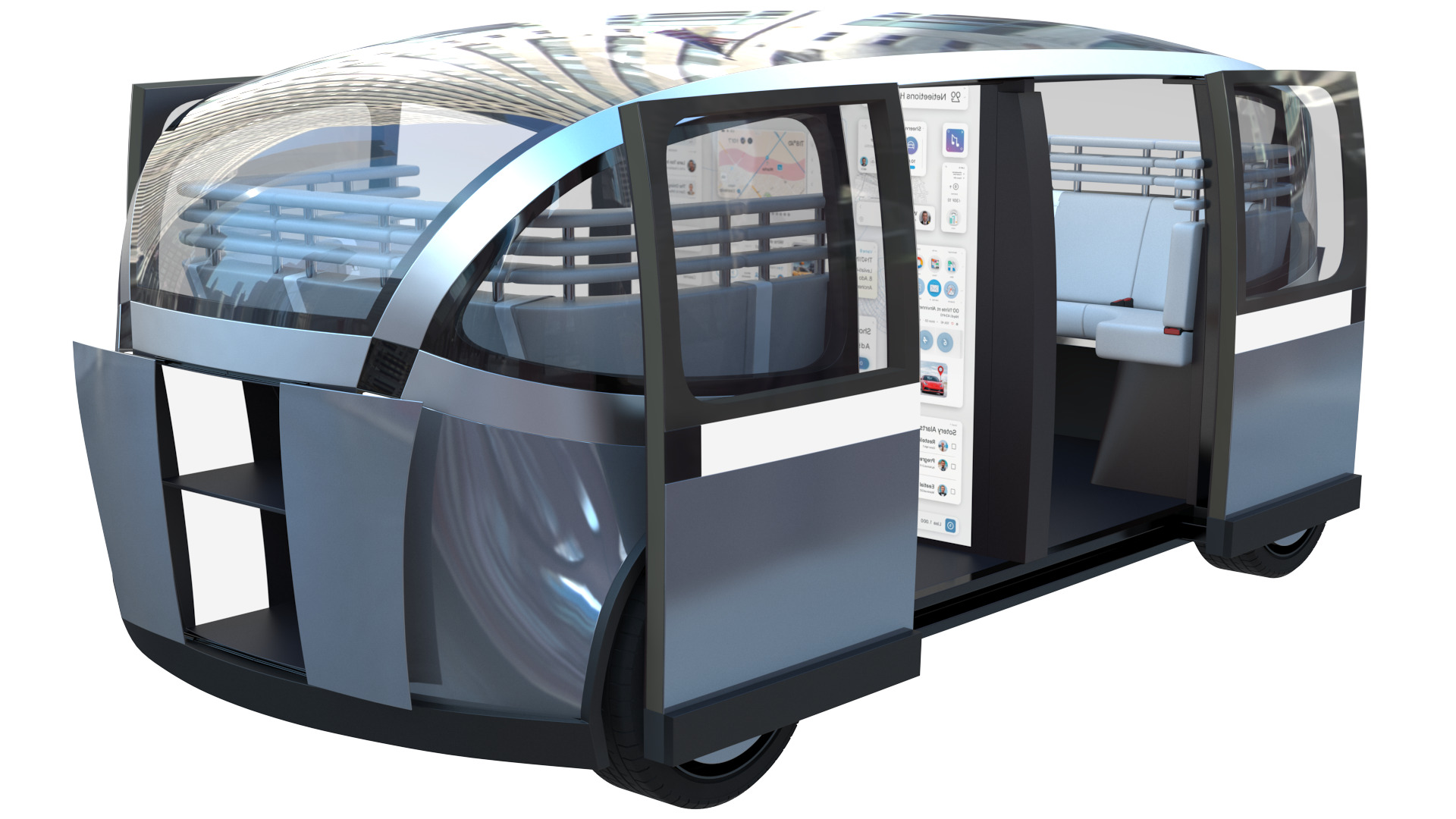Self-Driving Taxi Shuttle 3 3D model_6