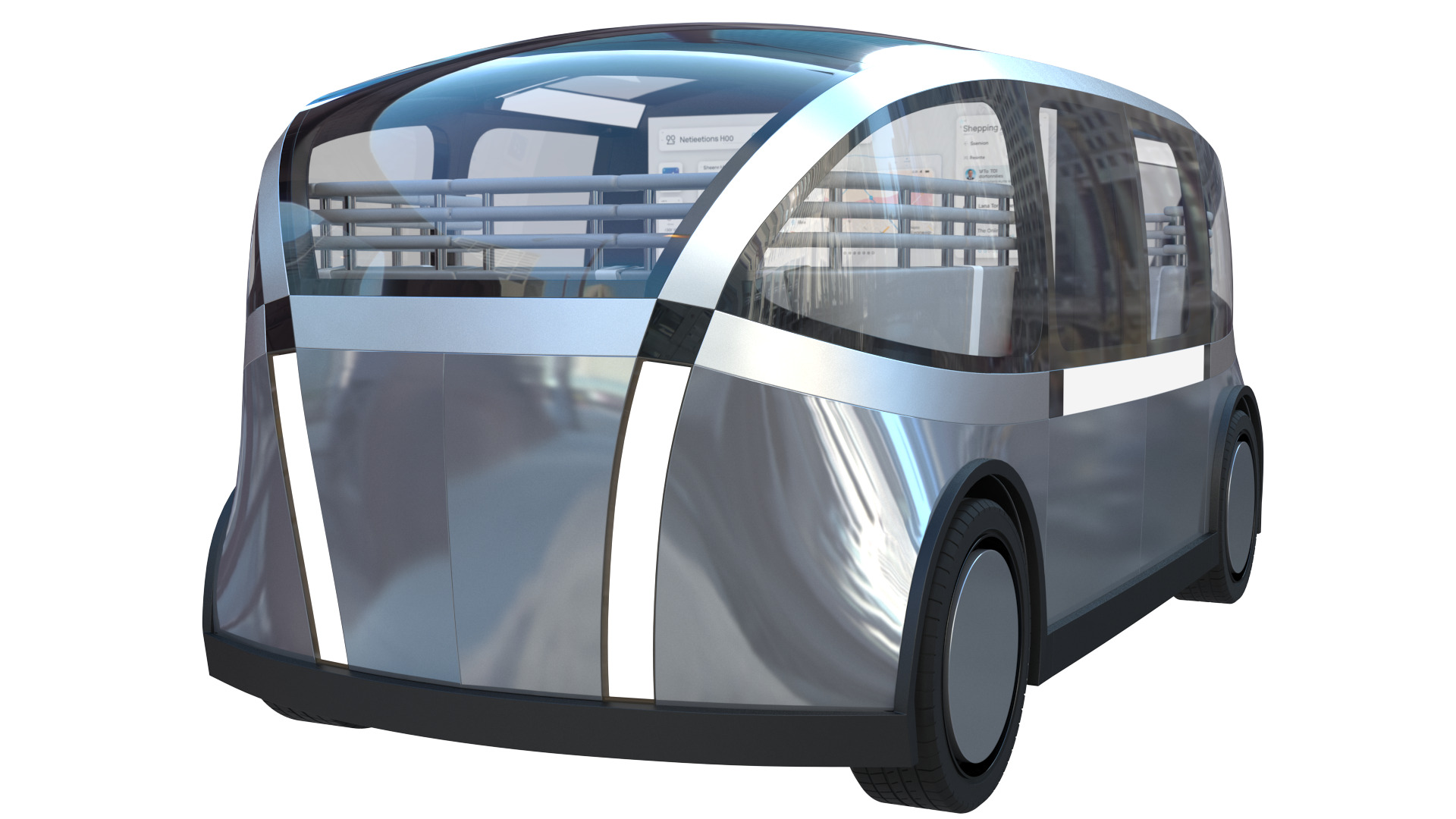 Self-Driving Taxi Shuttle 3 3D model_5