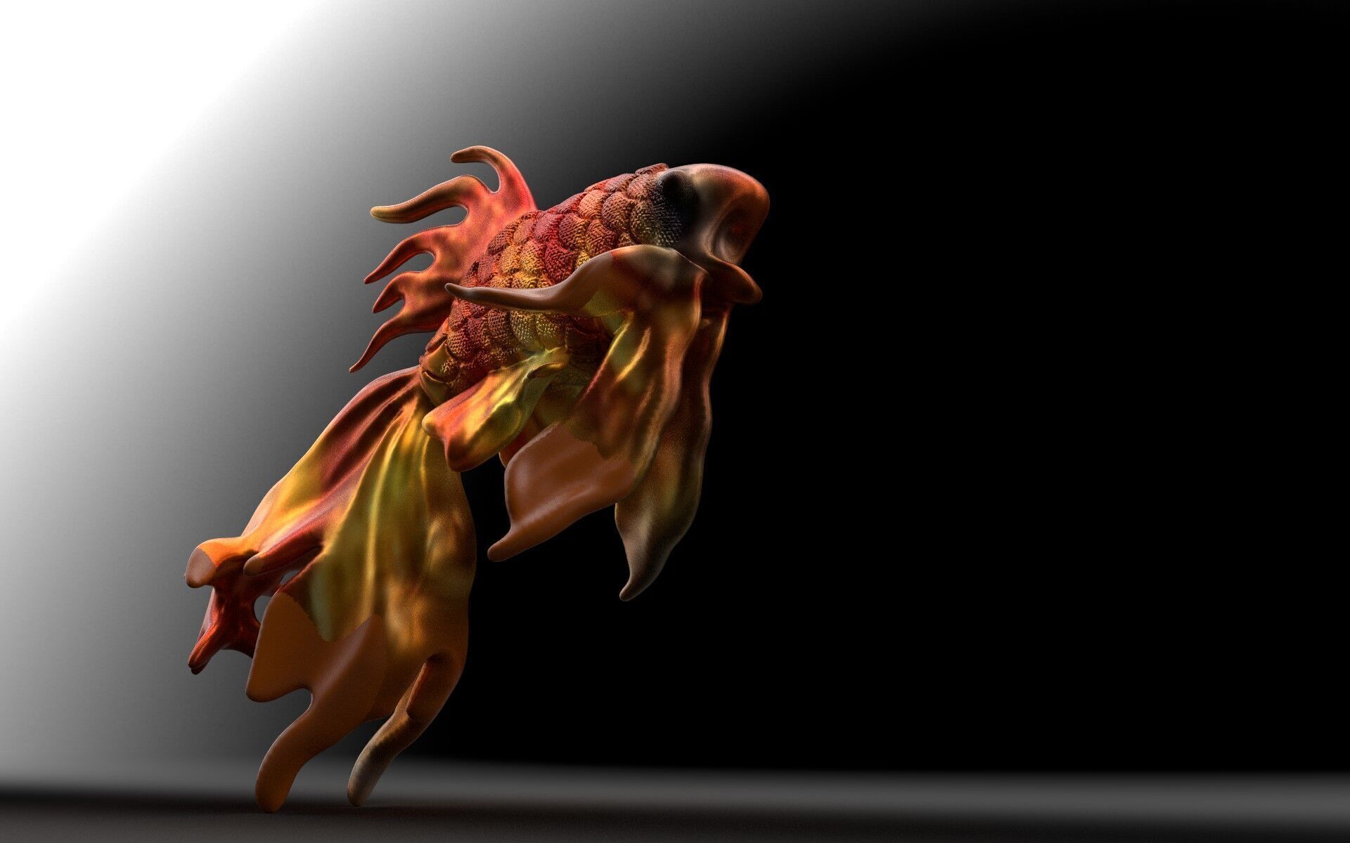 UV UNwrapped Textured Fish Model 3D print model_7