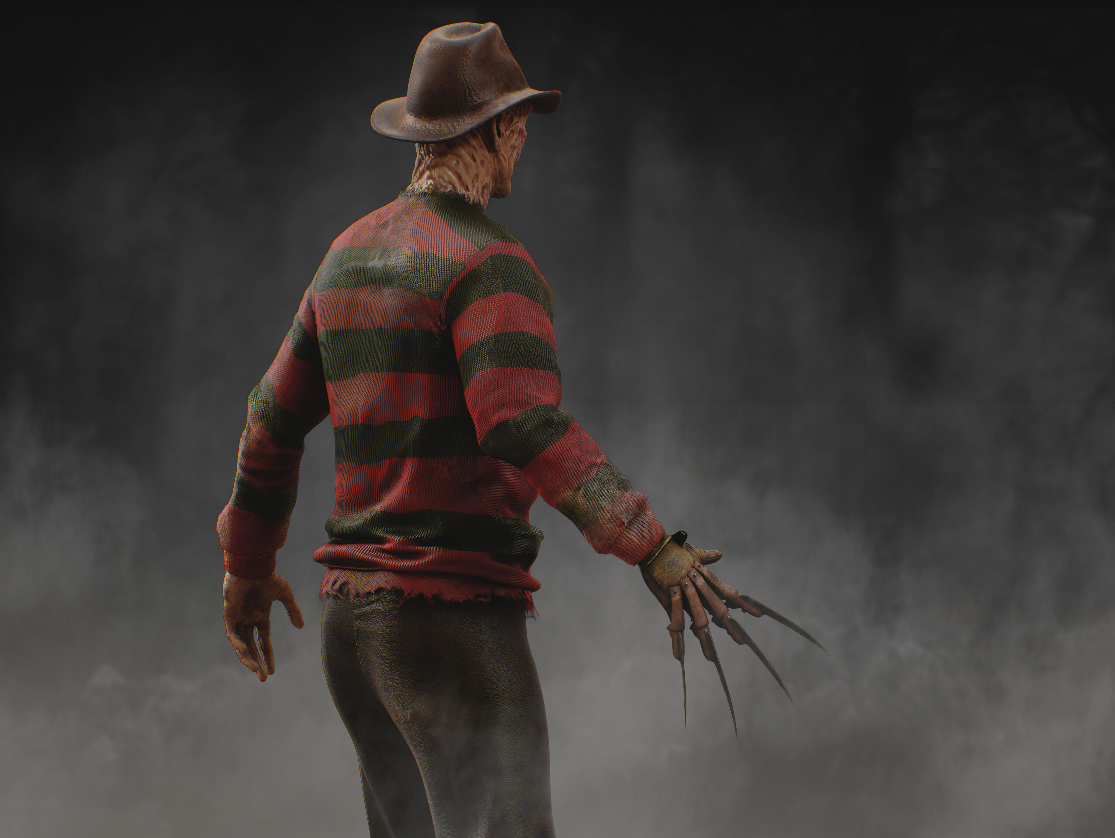 Freddy Krueger Low-poly 3D model_7