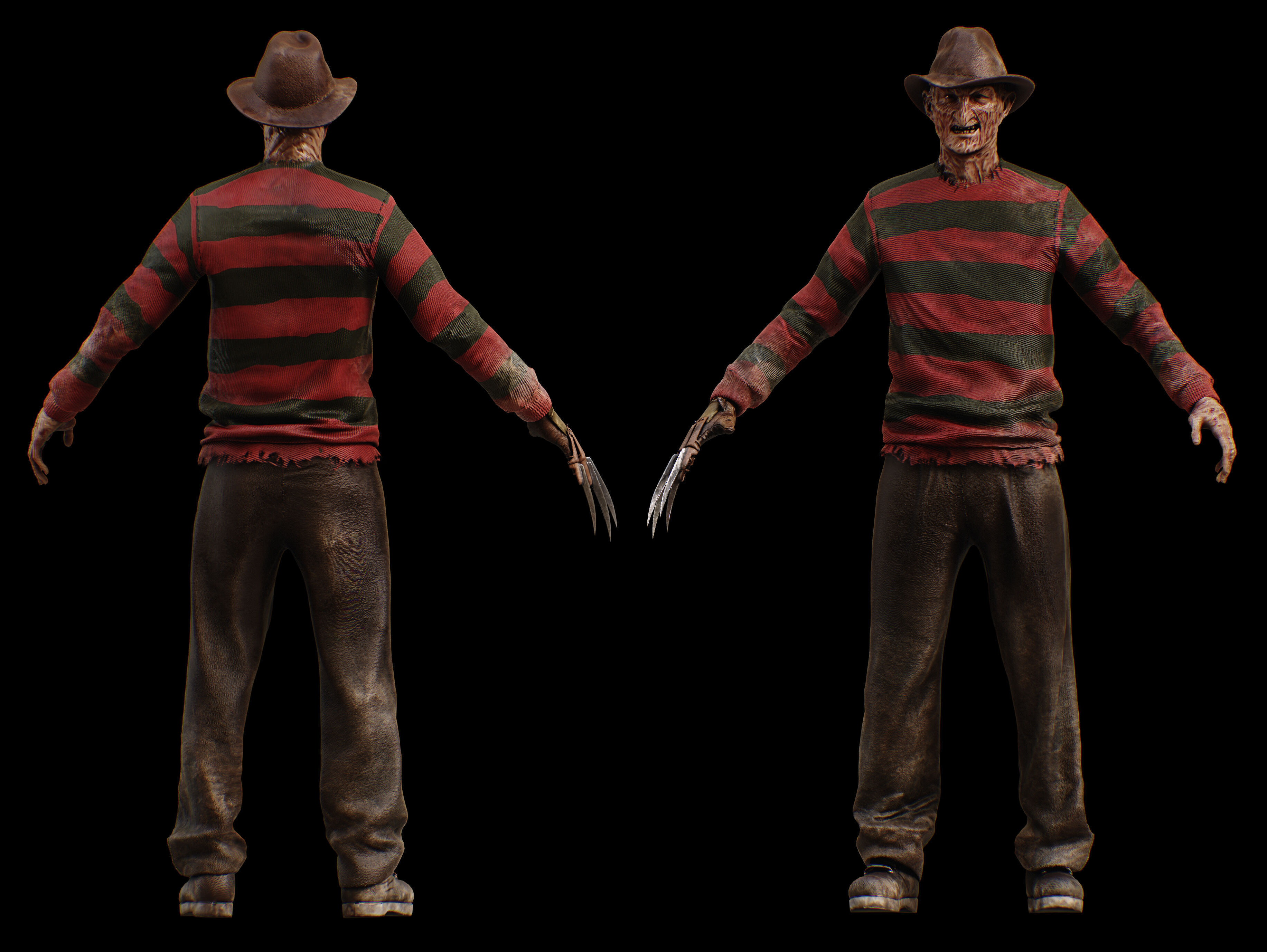 Freddy Krueger Low-poly 3D model_11