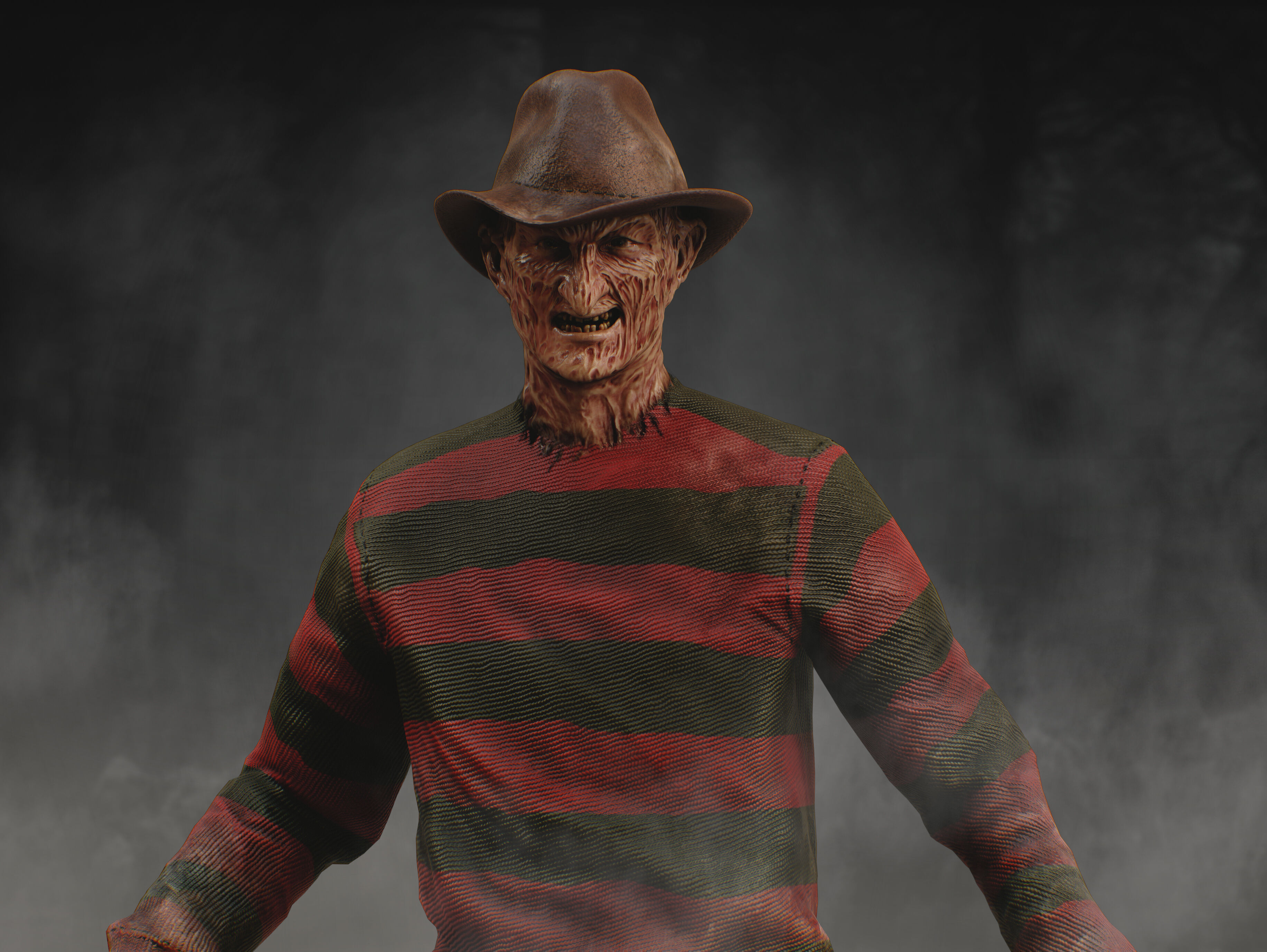 Freddy Krueger Low-poly 3D model_9