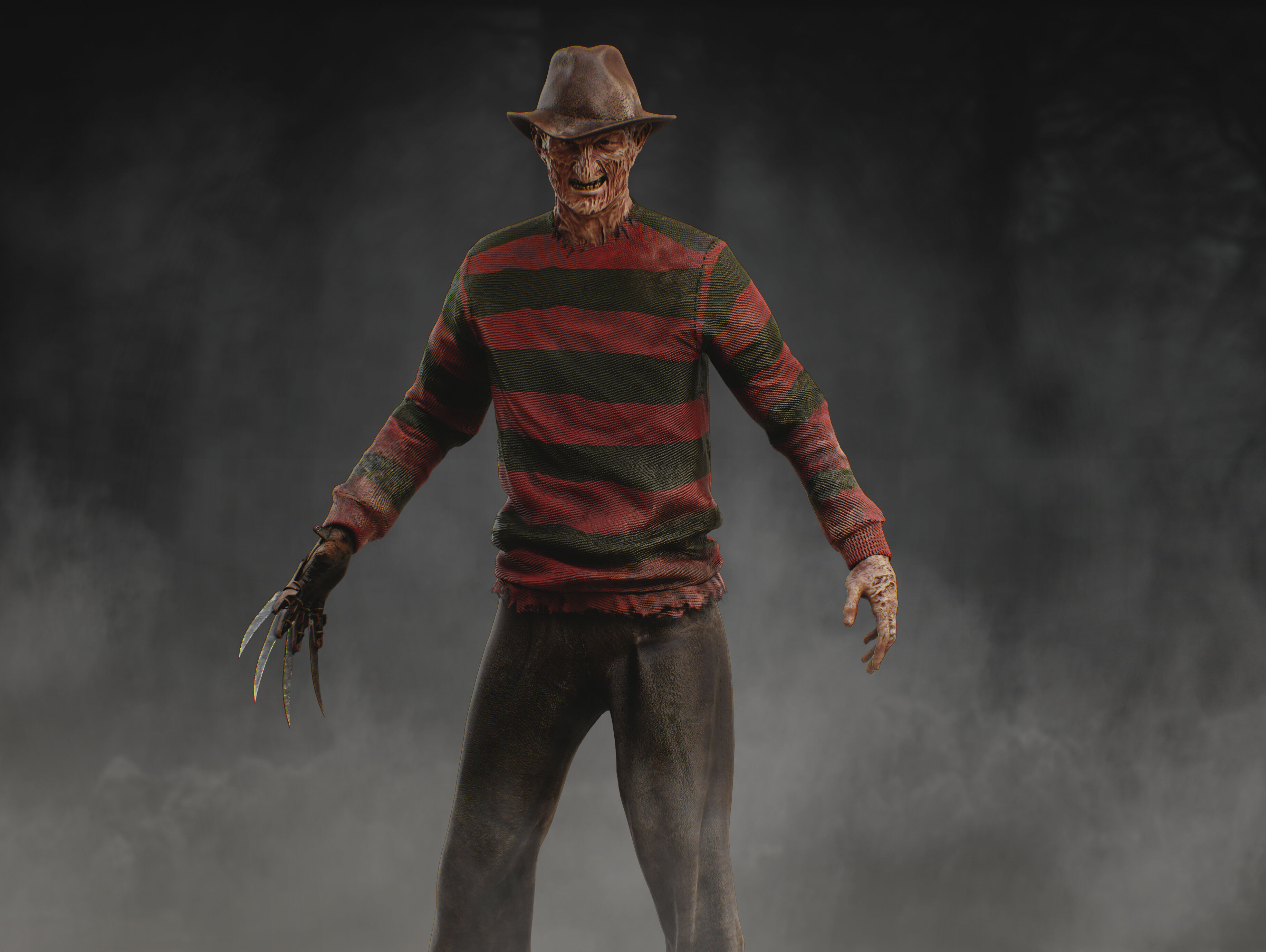 Freddy Krueger Low-poly 3D model_3