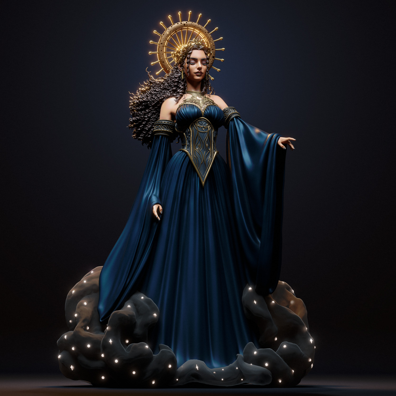 Nyx Godess of the Night 3D Print 3D print model_2